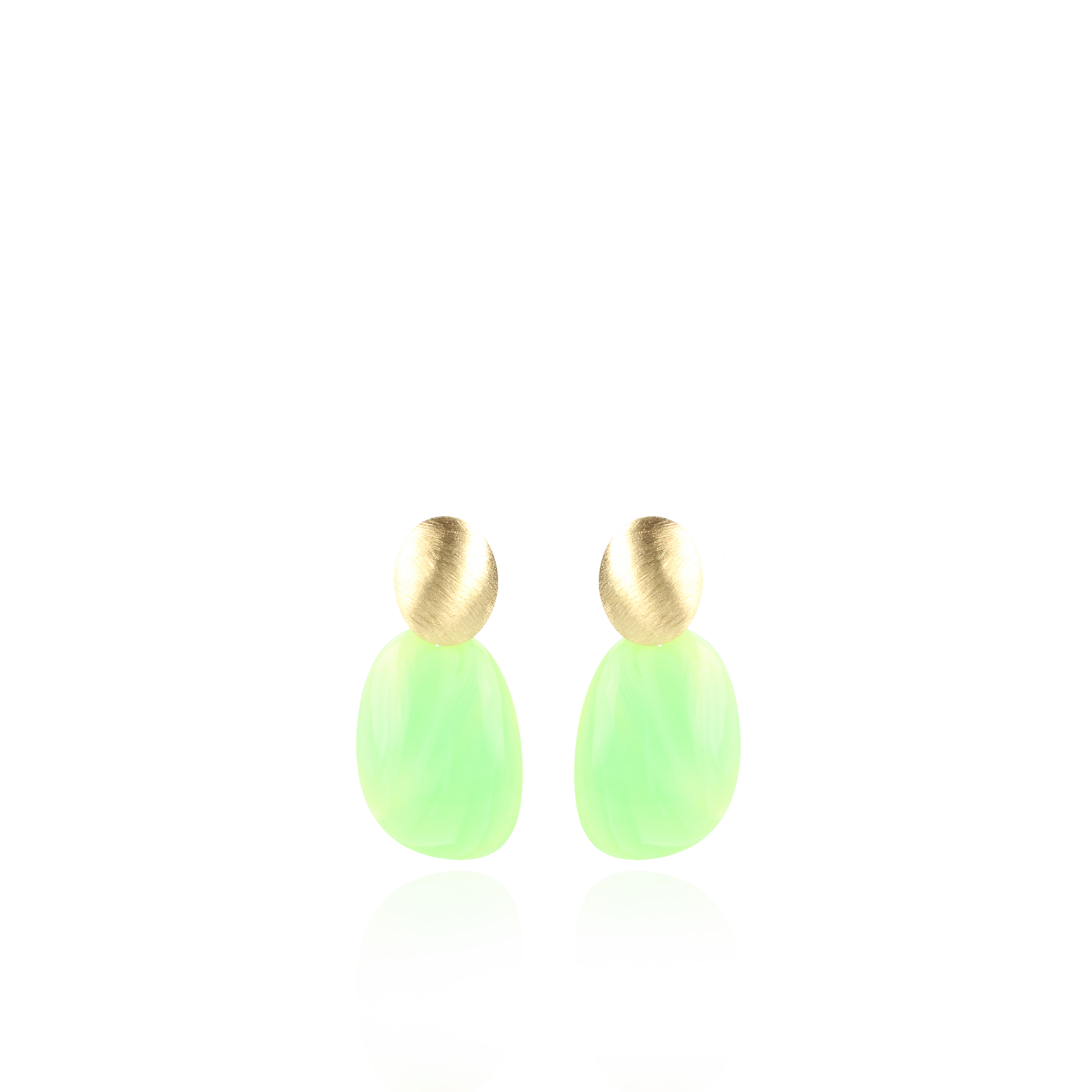 Fluorine Groen Oorbellen Little Sara Asymmetrisch Ovaal Slott-theme.productDescriptionPage.SEO.byTheBrand