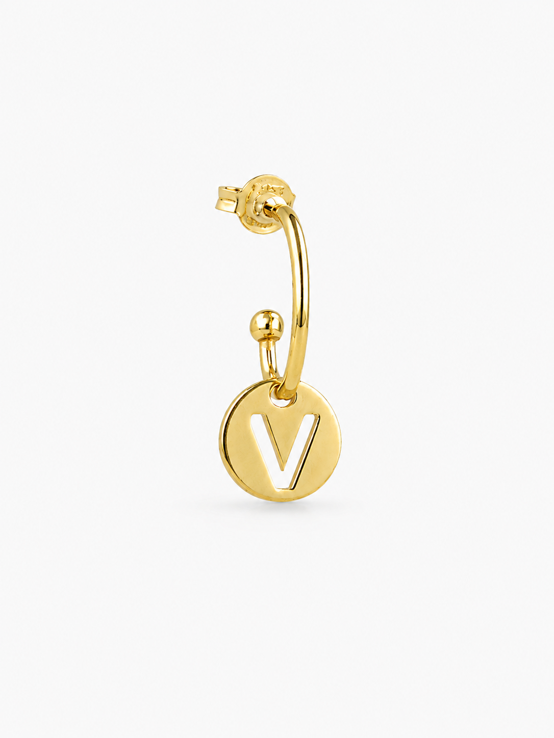 One-piece en initial earring