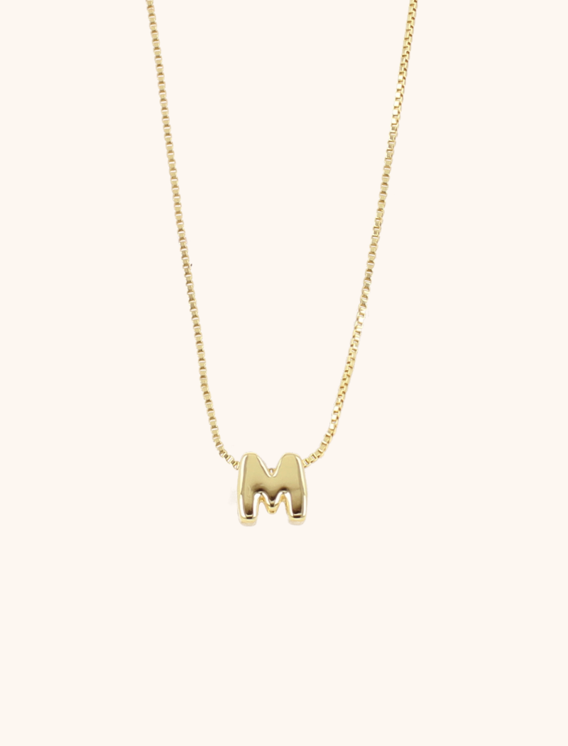Gold Necklace Mini Initial