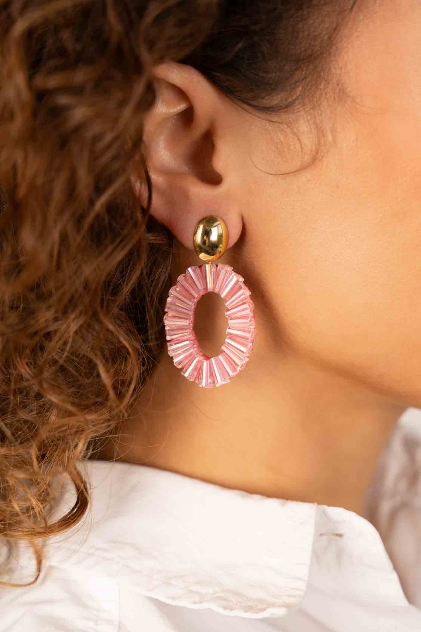 Roze Oorbellen Danee Ovaal Tubelott-theme.productDescriptionPage.SEO.byTheBrand
