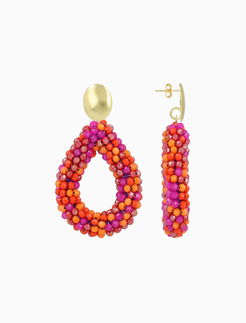 Fuchsia Oorbellen Berry Drop L 