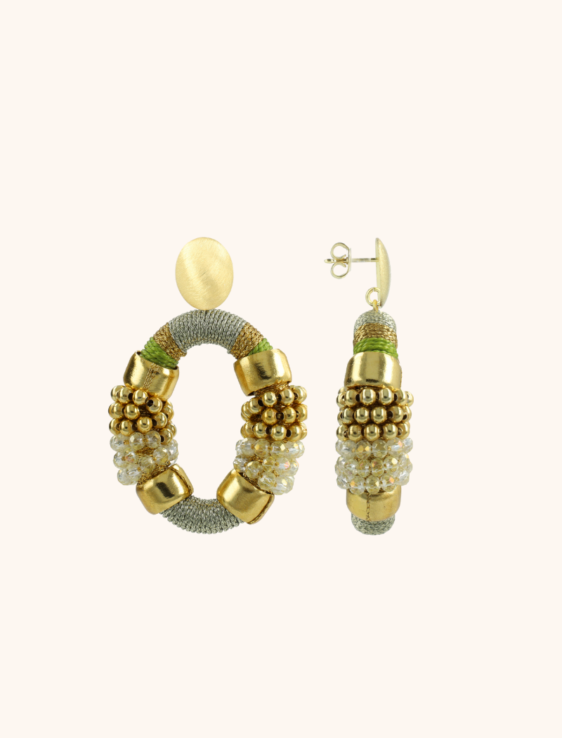 Cool Green Earrings Caroline Oval M Premiumlott-theme.productDescriptionPage.SEO.byTheBrand