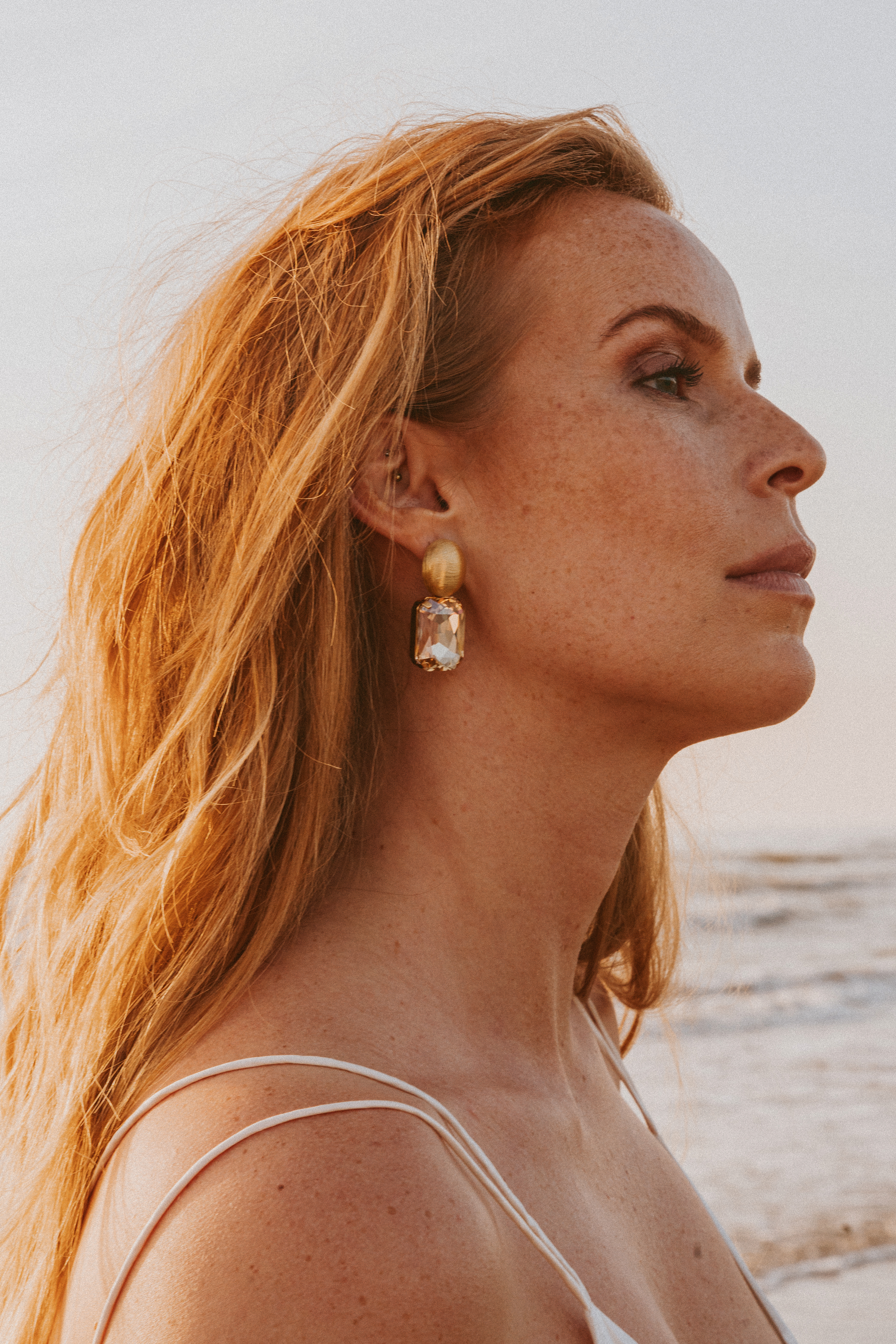 Gold Rectangle Rhinestone Earrings Rectangle Rhinestone Earrings 2025