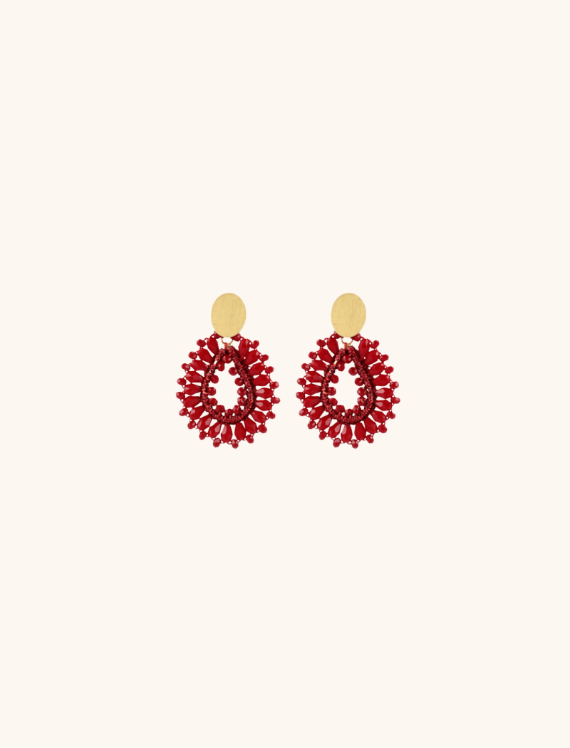 Robin silk drop crystal s red earrings lott-theme.productDescriptionPage.SEO.byTheBrand