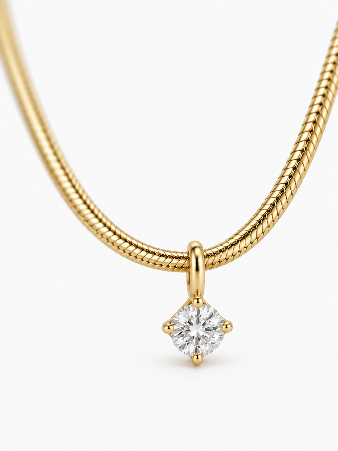 Goldfarbene Halskette Mette Small Diamond