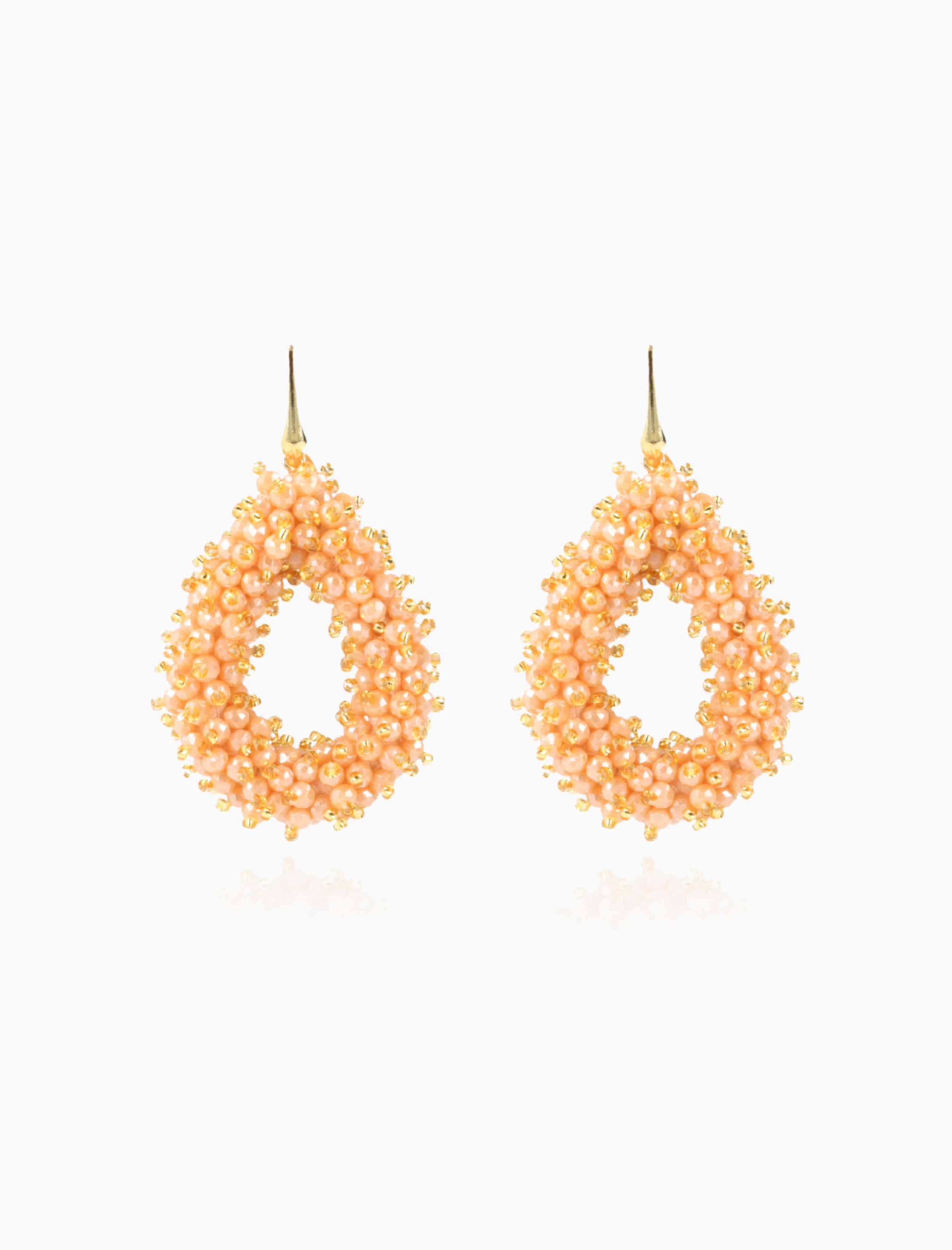 Oranje Oorbellen Louise Double Stones Drop L