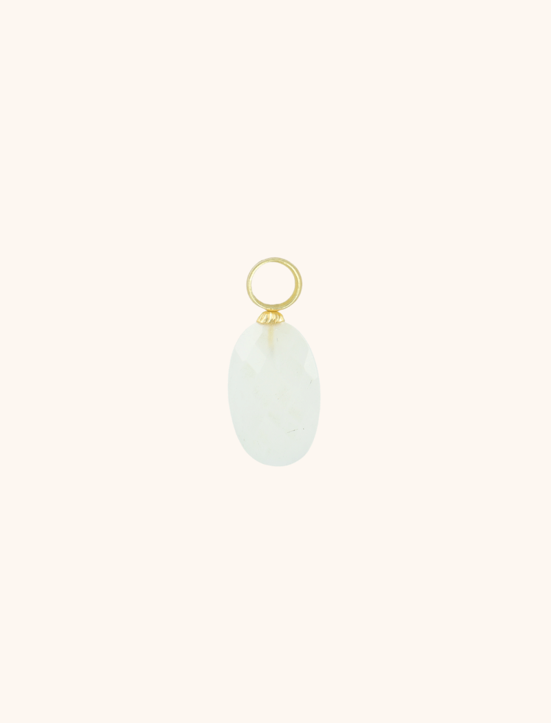 Witte Pendant Oval Charm Stone Fayelott-theme.productDescriptionPage.SEO.byTheBrand