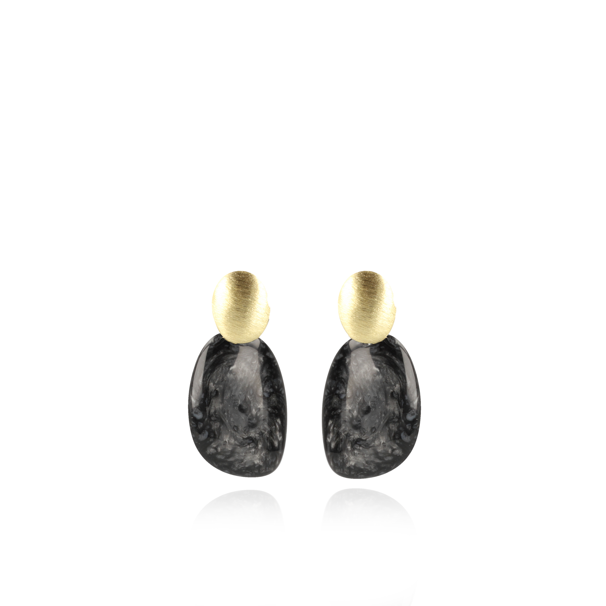 Marble Zwarte Oorbellen Little Sara Asymmetrisch Oval Slott-theme.productDescriptionPage.SEO.byTheBrand