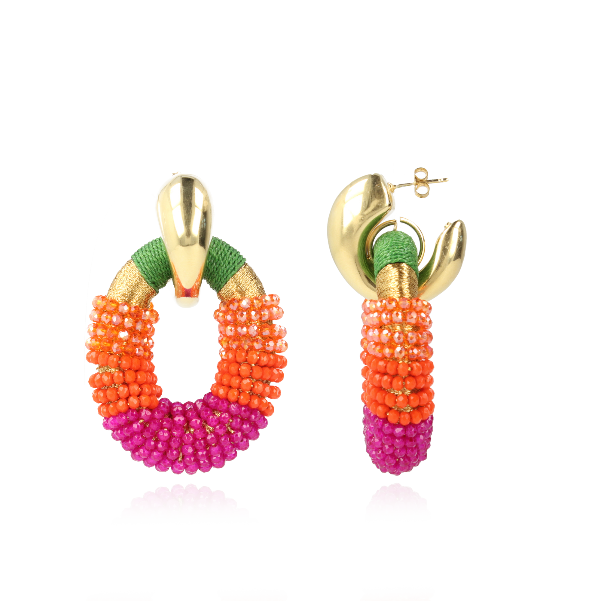 Fuchsia Earrings Yara Glassberry Oval L