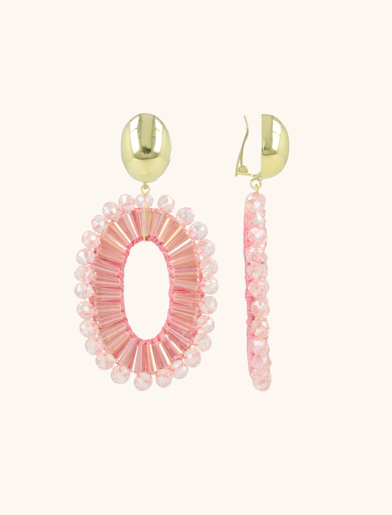 Pink Earrings Ann-Mary Oval Double Cliplott-theme.productDescriptionPage.SEO.byTheBrand