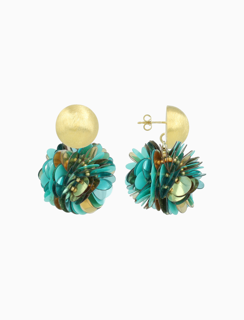 Blue earrings Butterfly globe M