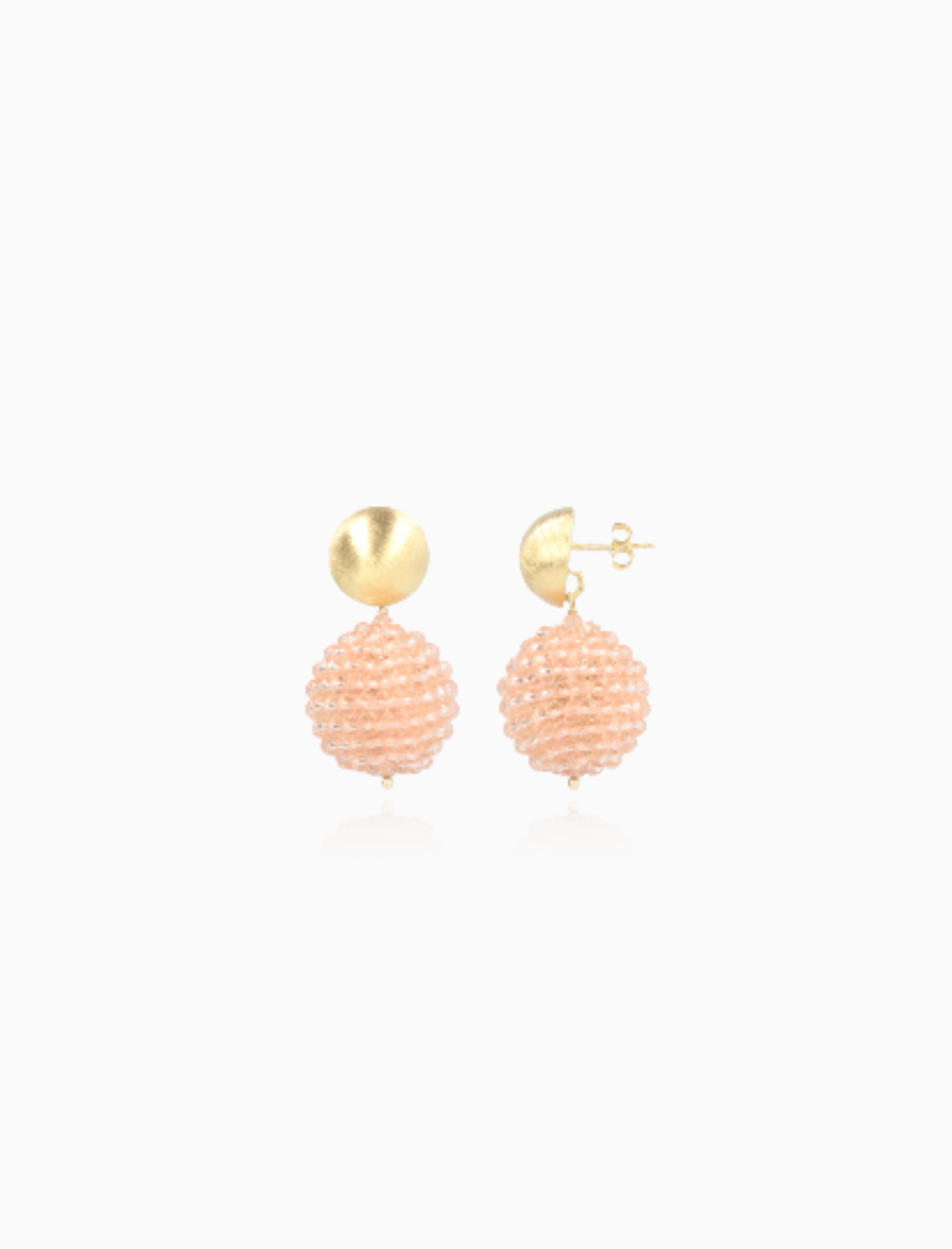 Licht Roze Oorbellen Glassberry Lexi Globe L