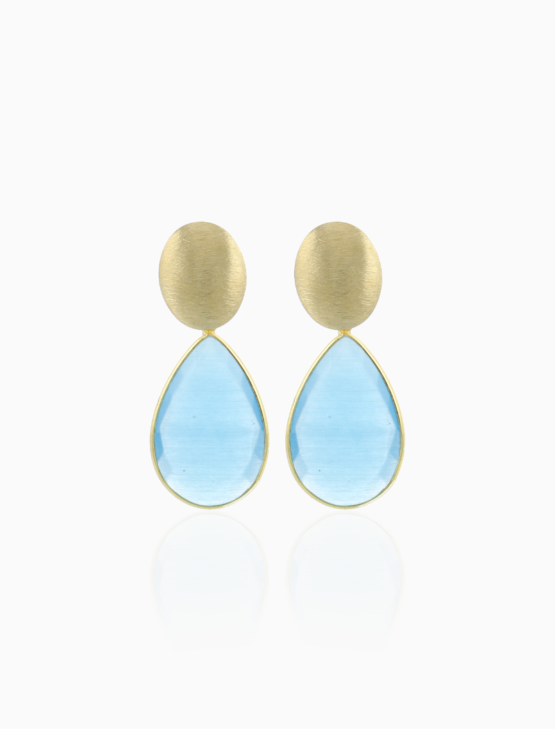 Aqua Earrings Framed Drop L Rae
