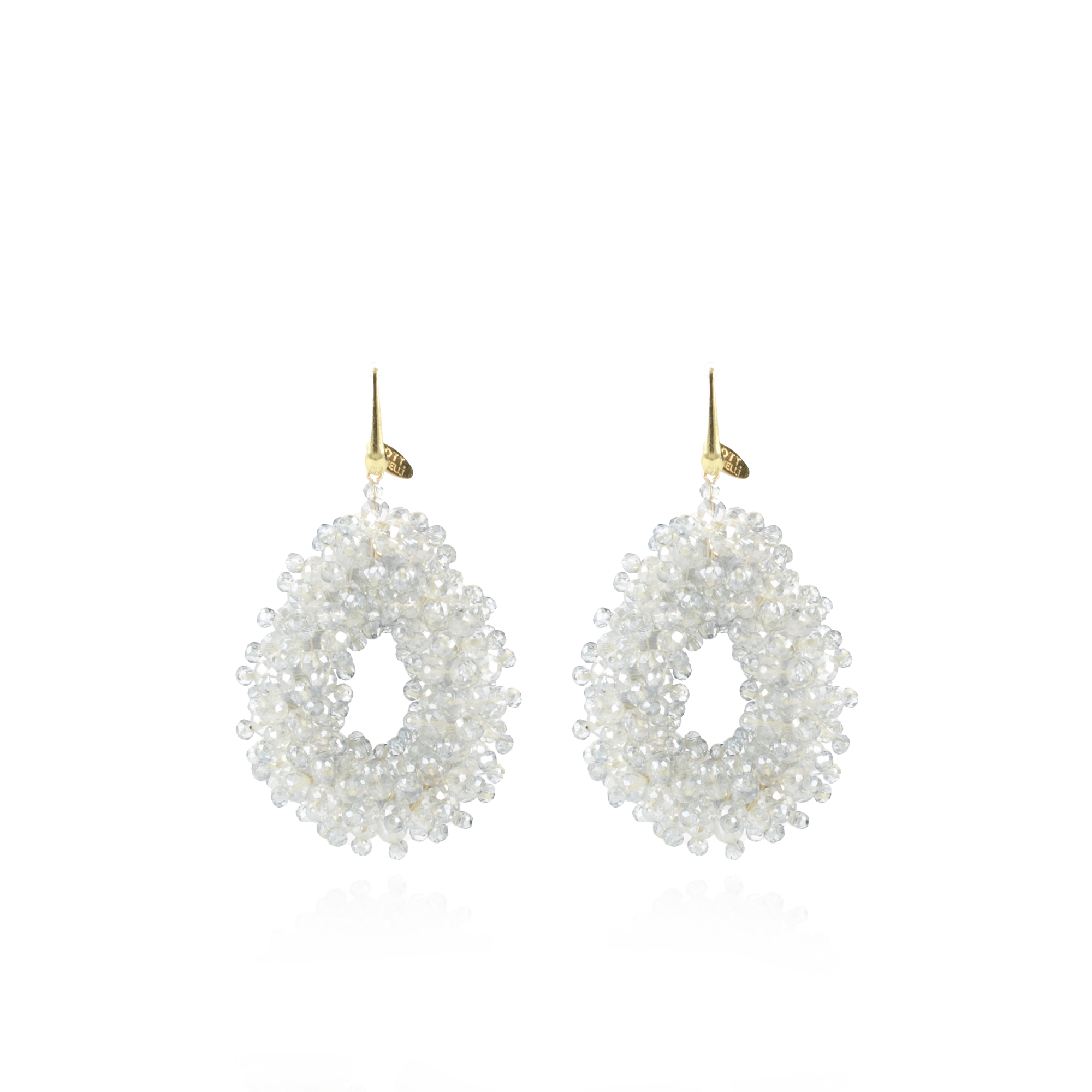Ijs Blauwe Oorbellen Louise Double Stones Drop L 