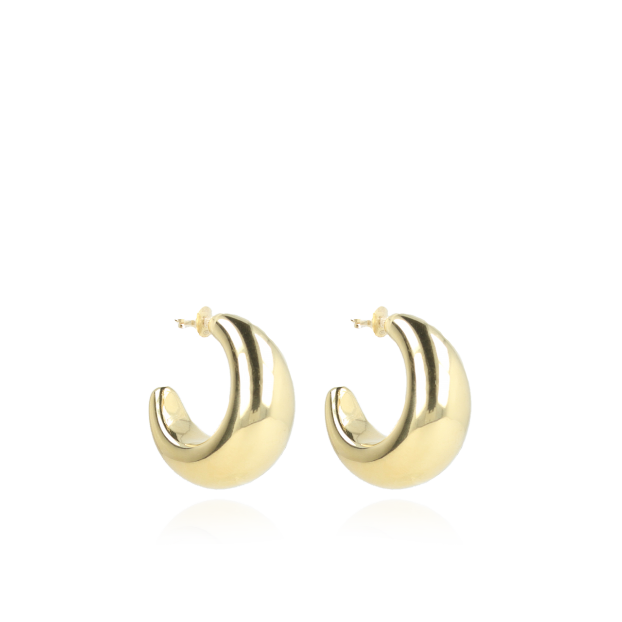 Classic Earrings Charlie Creole XL Brushed