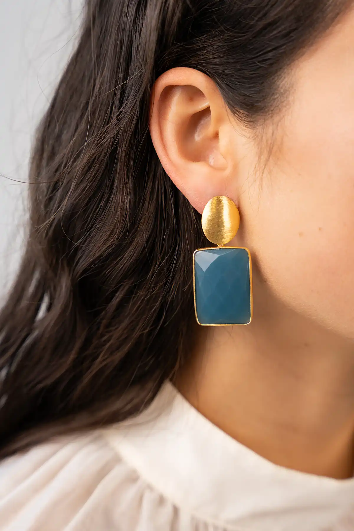 Gray Blue Earrings Jane Squarelott-theme.productDescriptionPage.SEO.byTheBrand
