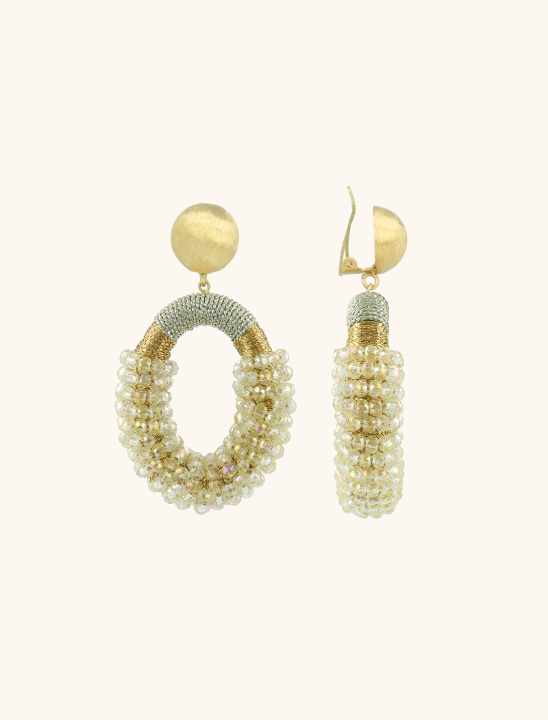 Ivory Earrings Yara Oval M Clip