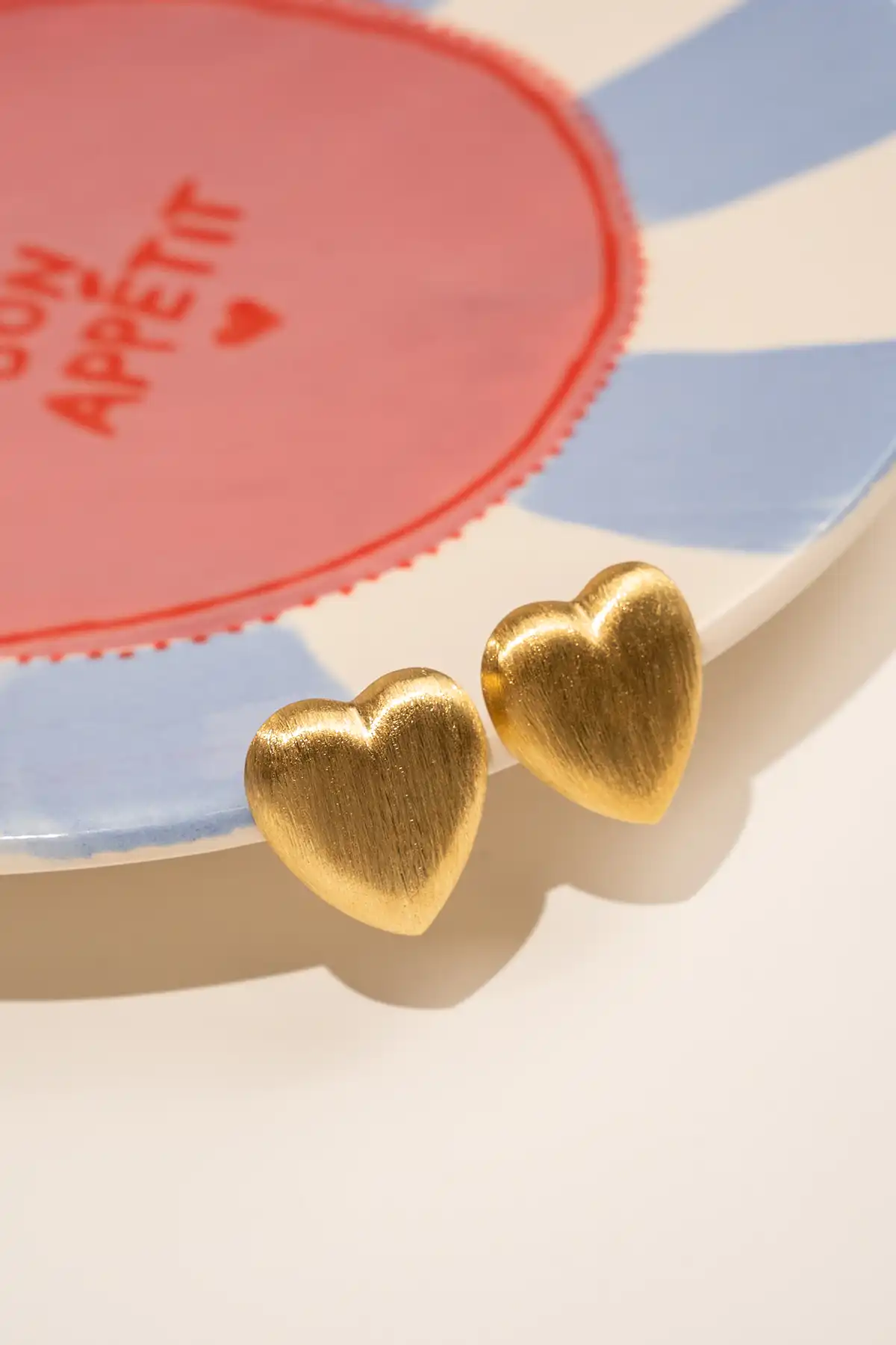 Classic Earrings Brushed Stud Heart Mlott-theme.productDescriptionPage.SEO.byTheBrand