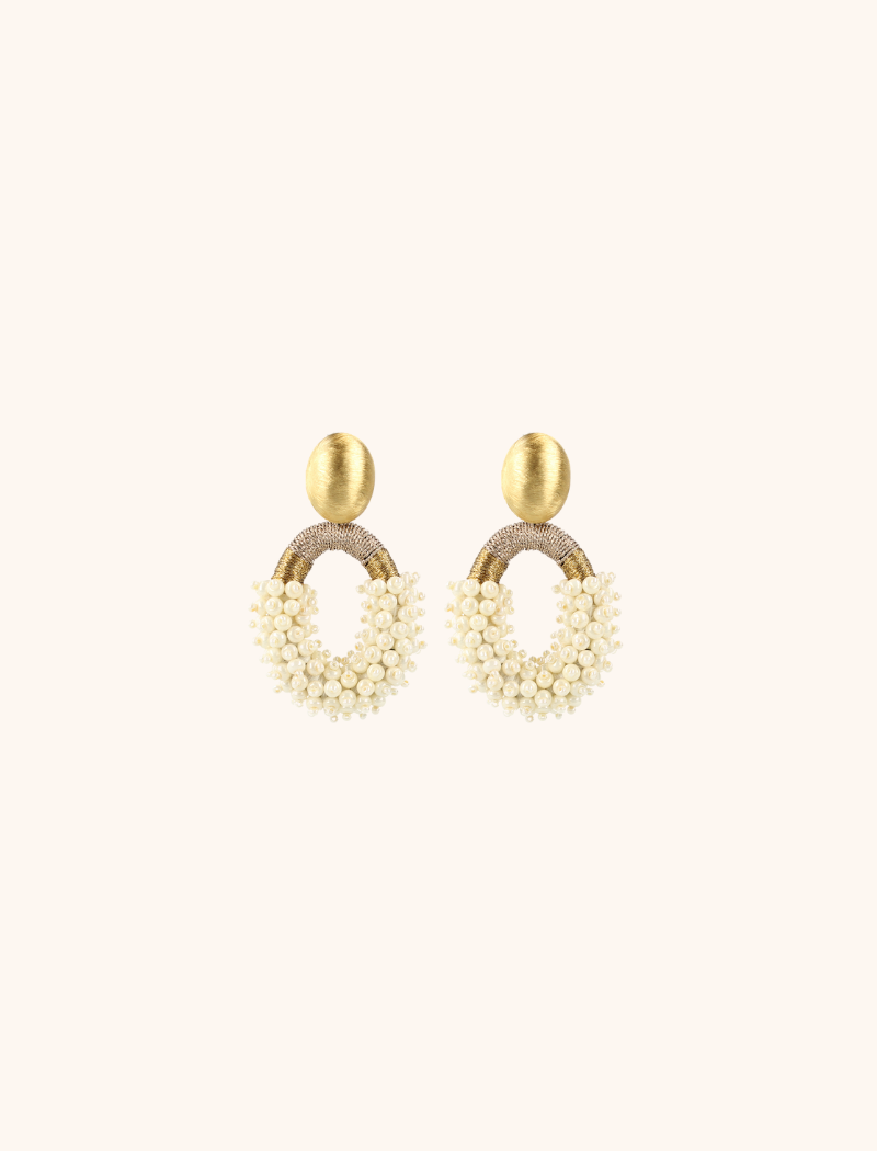 Perlenohrringe Yara Oval M