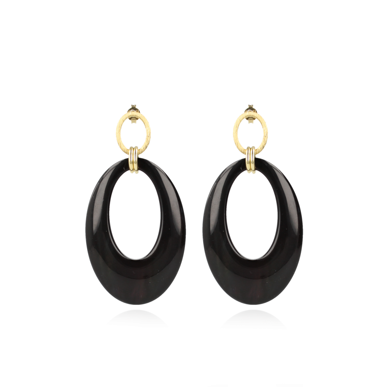 Zwarte oorbellen Nemea Open Oval Llott-theme.productDescriptionPage.SEO.byTheBrand
