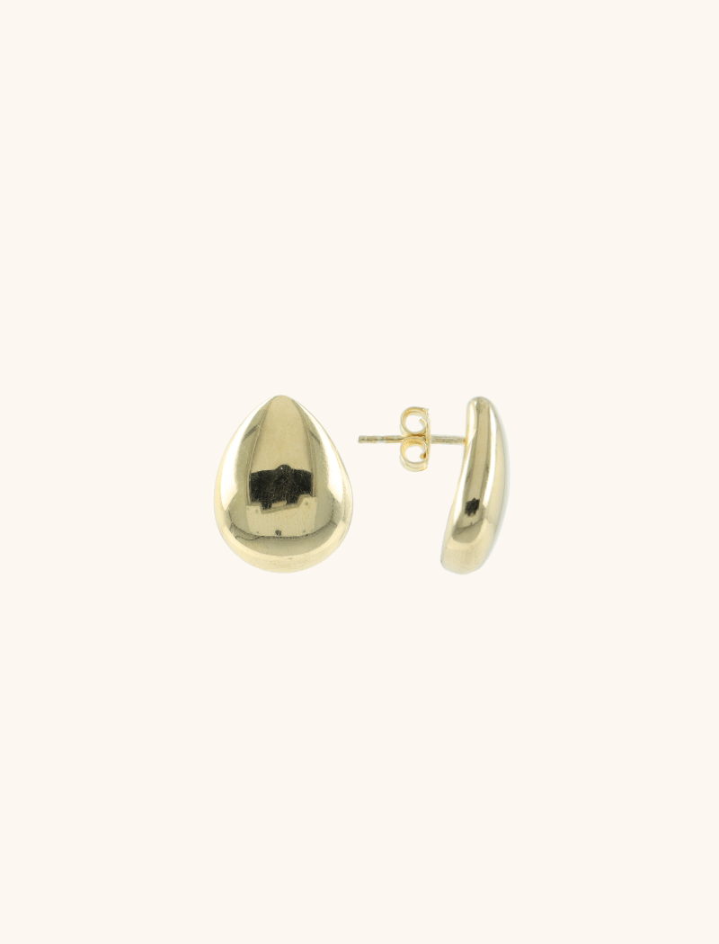 Gold-colored Earrings Flat Drop M