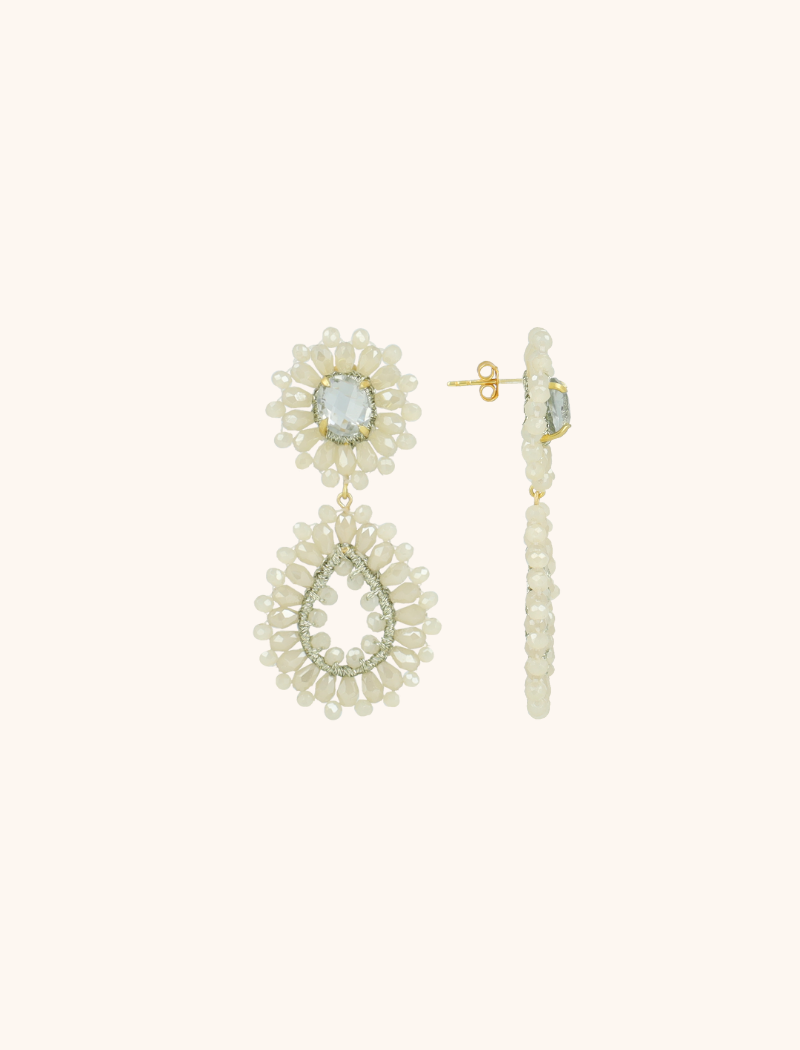 Beige Oorbellen Apollo Double Drop S/Mlott-theme.productDescriptionPage.SEO.byTheBrand