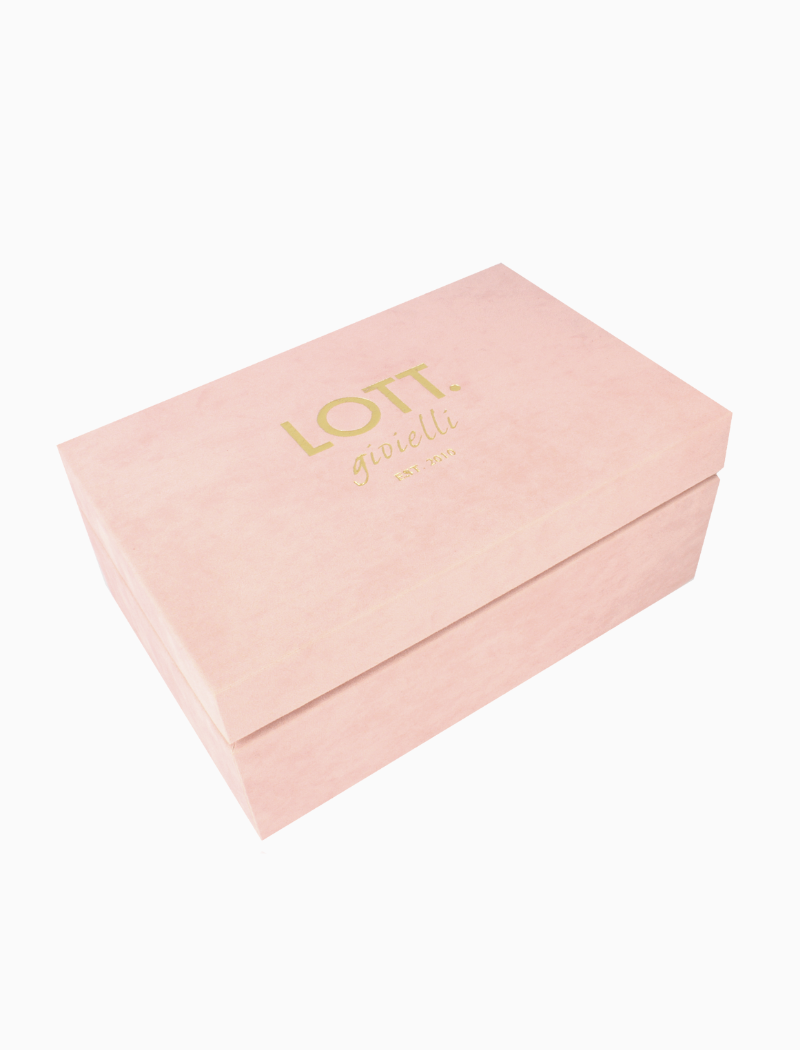 Roze Velvet Sieradenbox 8 Paar - M