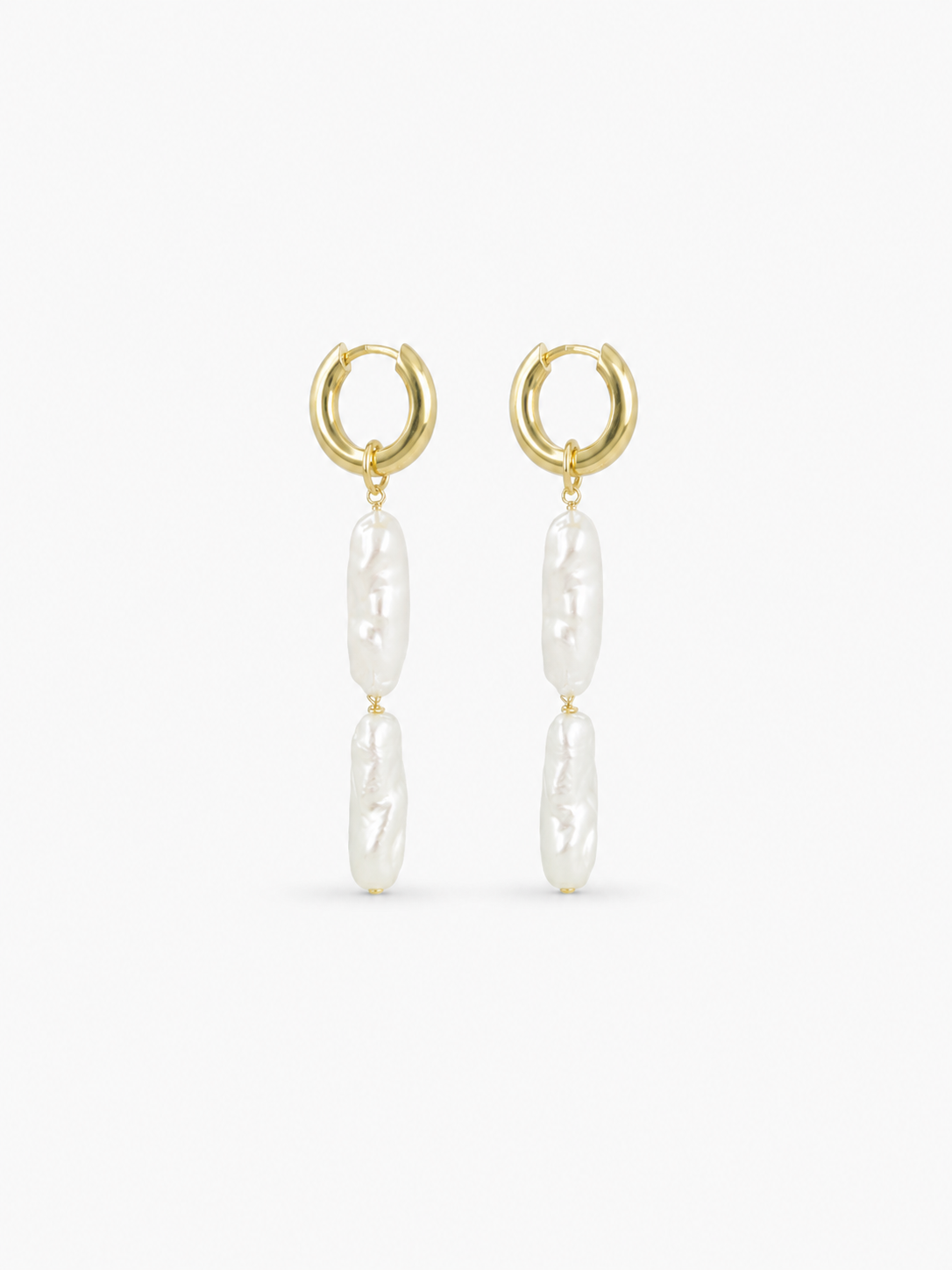Brass - Gold Double Long Shells - Pearl