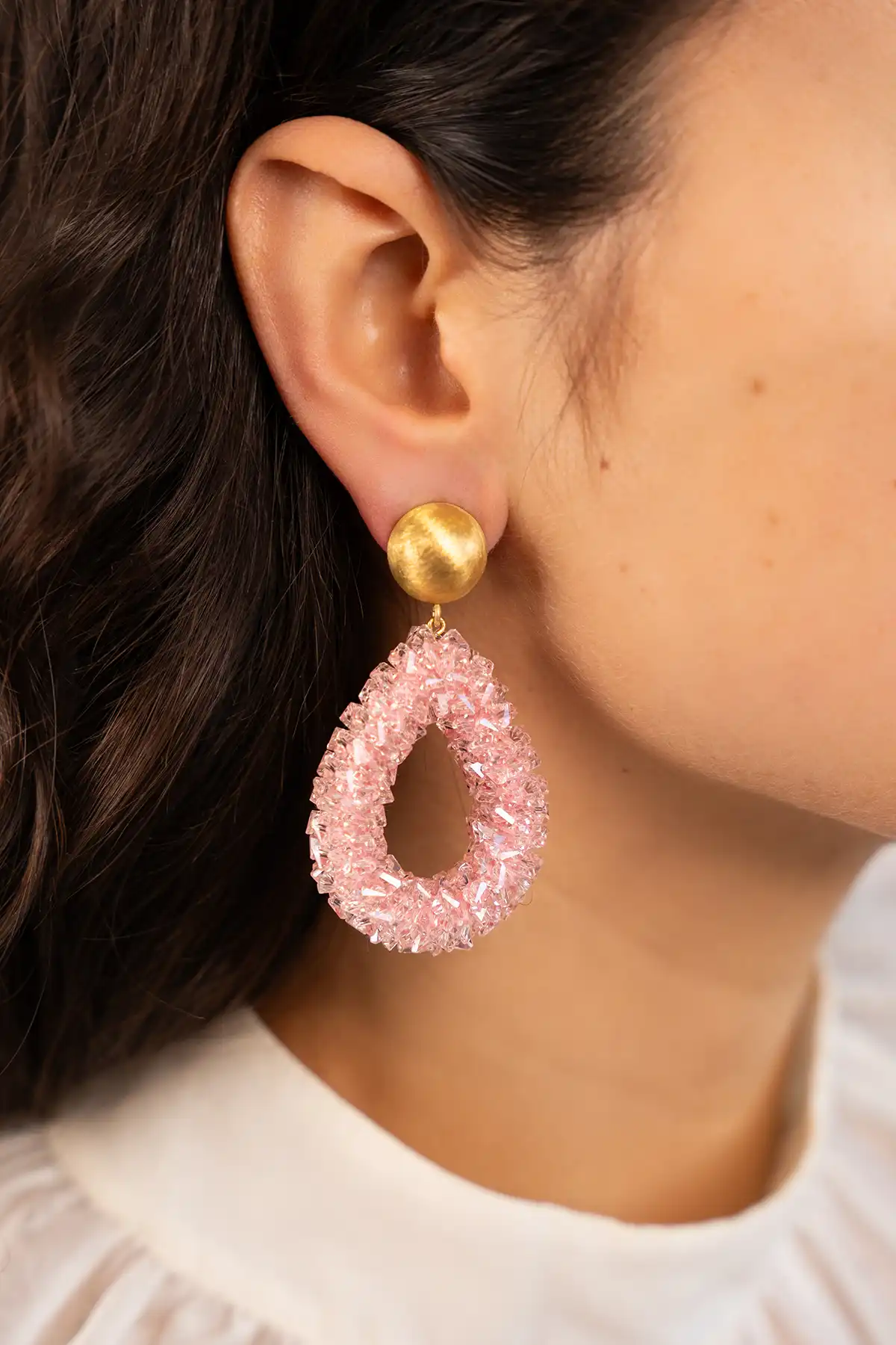 Pink Earrings Marieke Drop L Raw Cliplott-theme.productDescriptionPage.SEO.byTheBrand