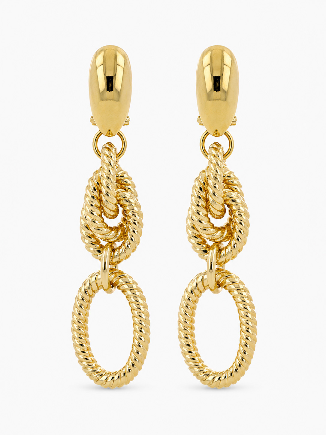 Olira - CLA Earring Knotted Cable Rope - Soft Gold