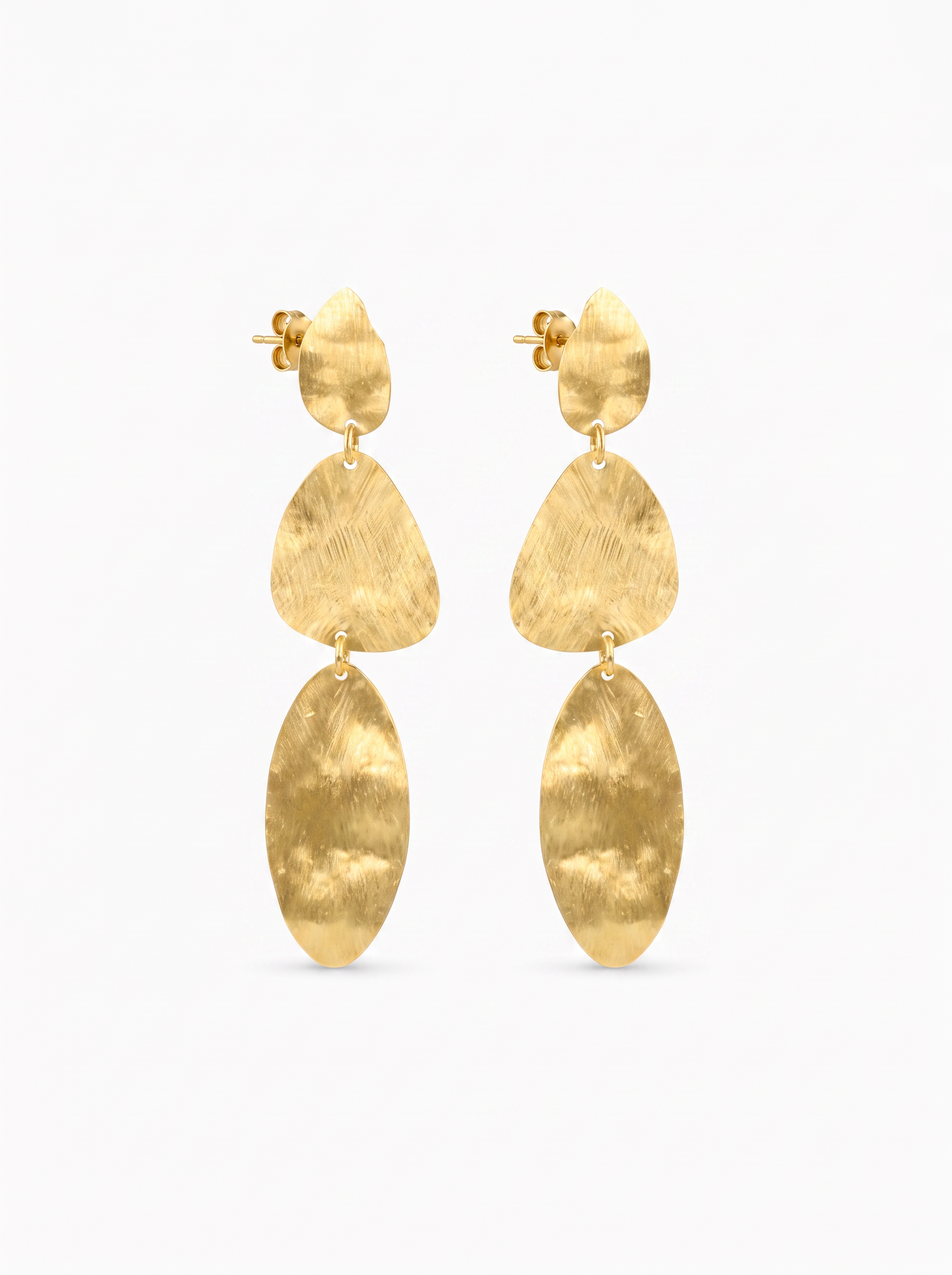 BRASS - Gold Stone Shape Triple M Brushed