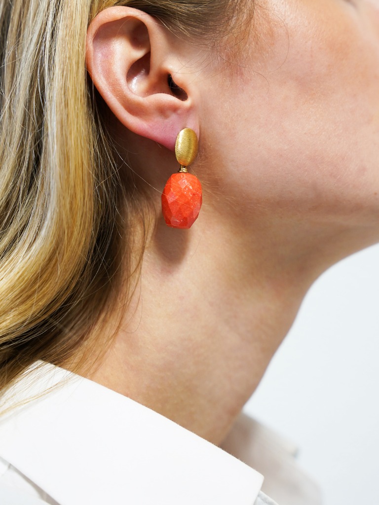 Coral Earrings Romijn Quartz XS