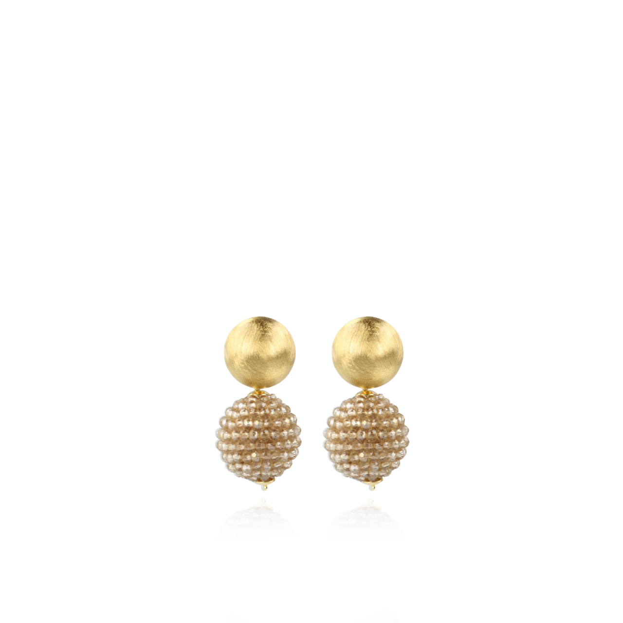 Soft Champagner Ohrringe Globe L 
