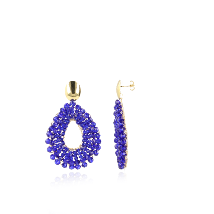 Royal blue earrings Babs Open Drop 