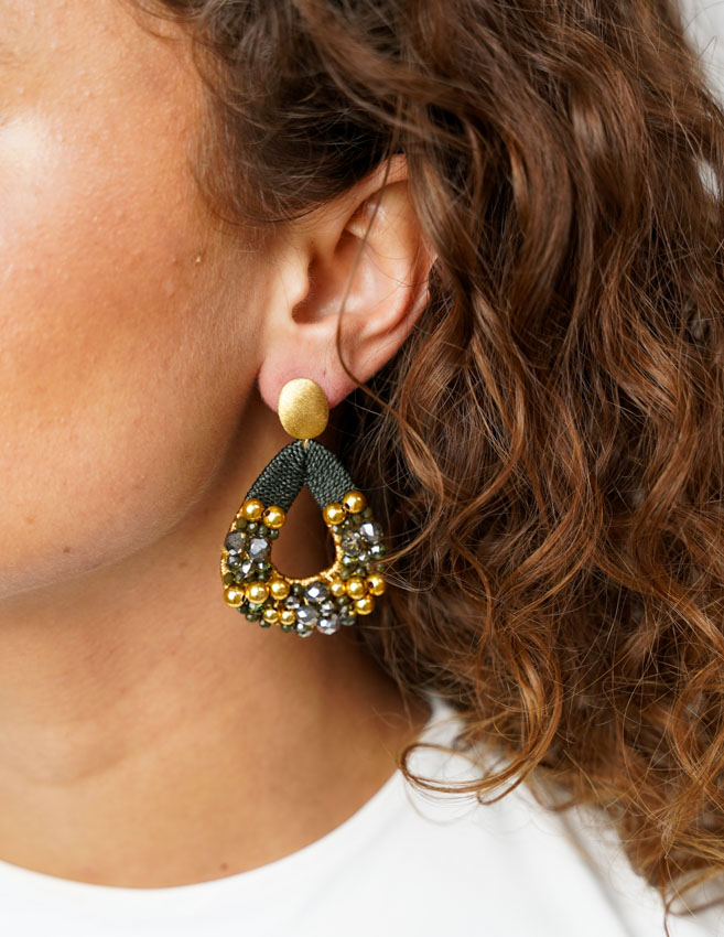 Green Earrings Claar Combi Drop S