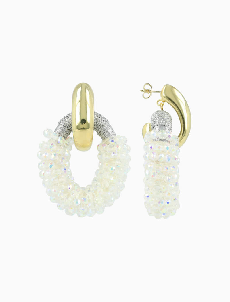 Combi Ovaal M Oorbellen Holo Yara