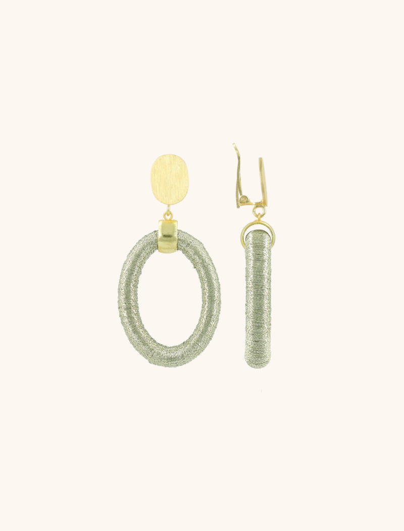 Leichte Mint-Ohrringe Faye Oval S Clip