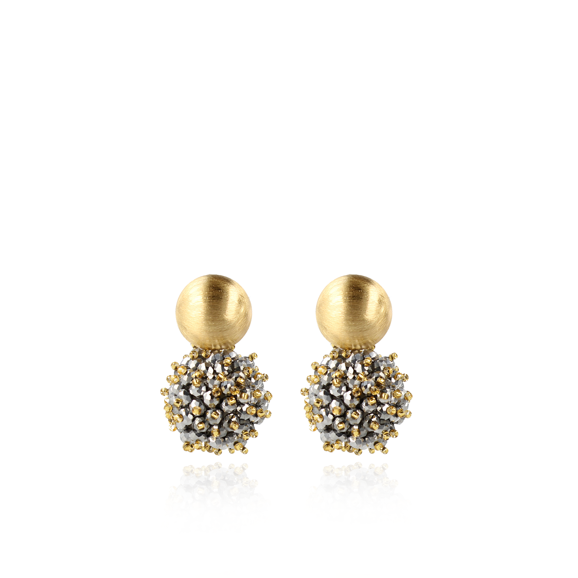 Jacky Glassberry Double Stones Globe L Silver Gold oorbellenlott-theme.productDescriptionPage.SEO.byTheBrand