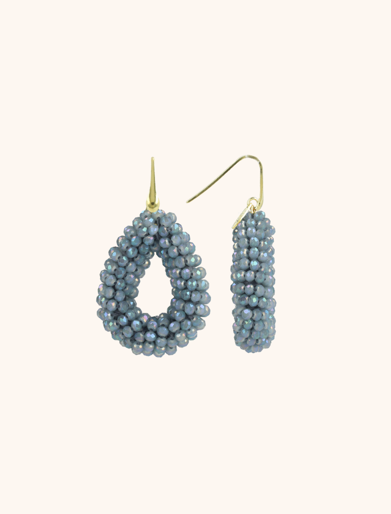 Frosty Blauwe Oorbellen Berry Druppel S