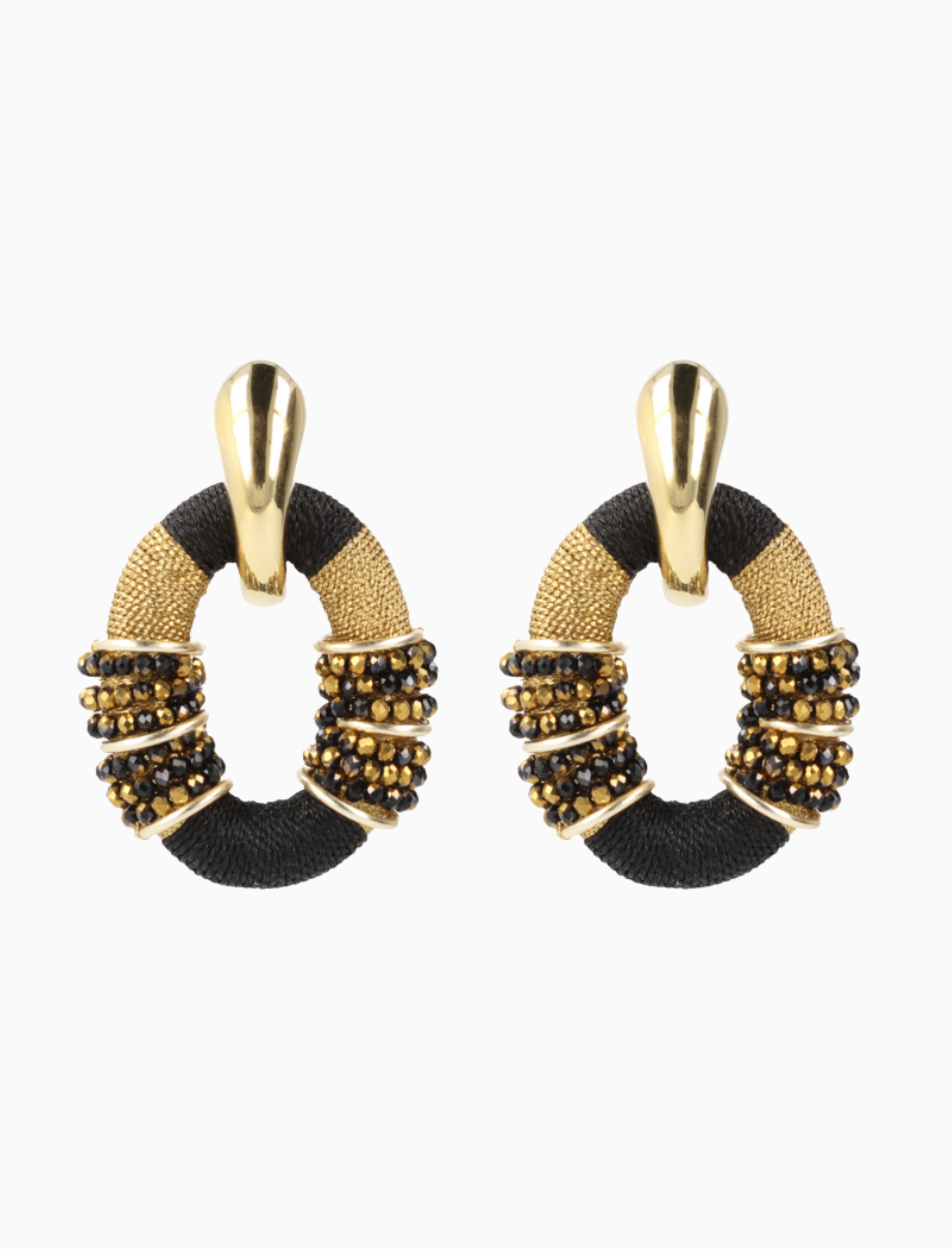 Goudkleurige Oorbellen Elle Combi Oval L Deluxe