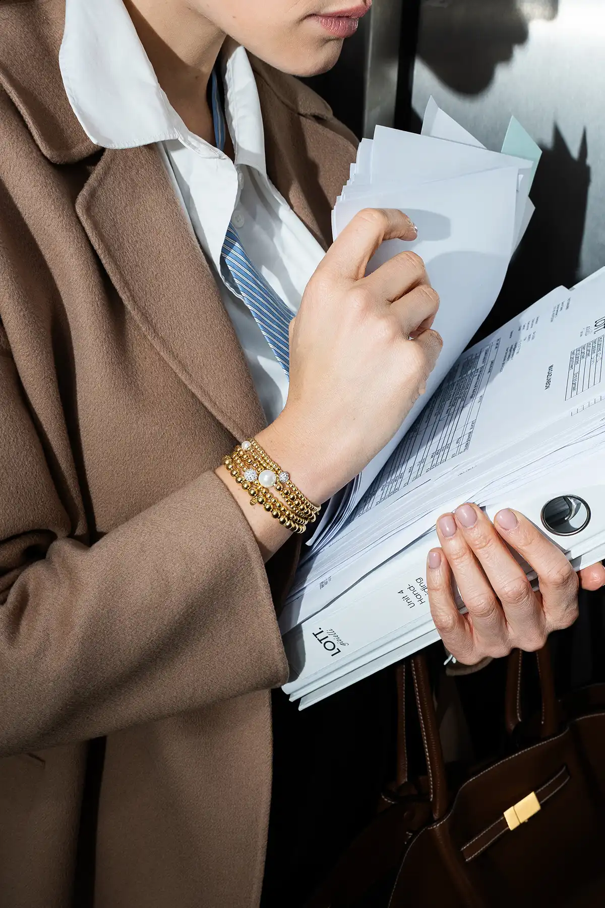 Elastic Pearl M armband