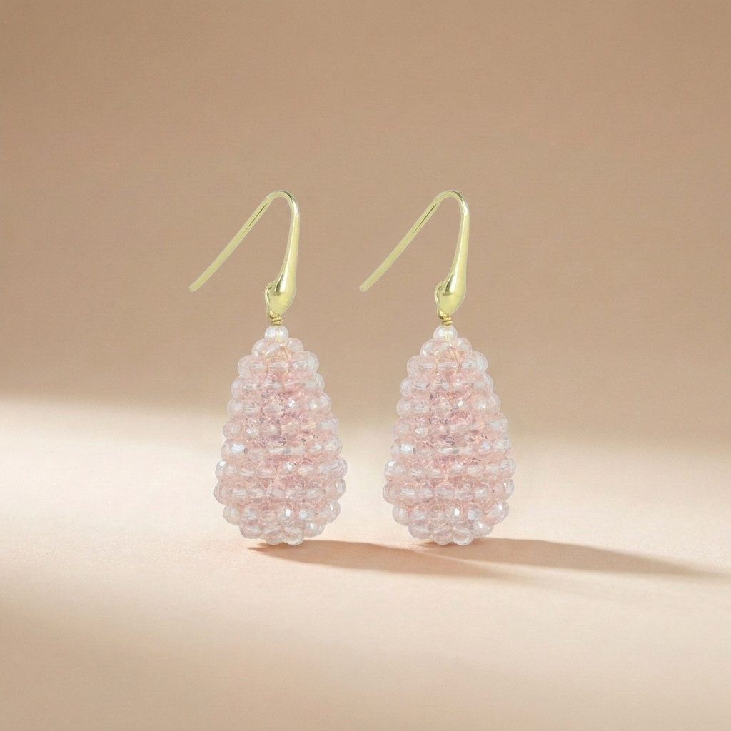 Crystal Pink Oorbellen Amy Cone S