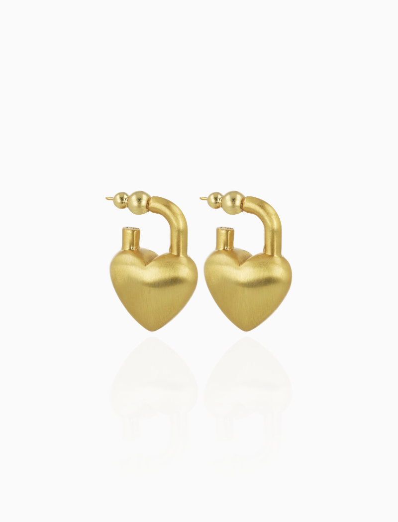 Earrings Lock Heart M Amour