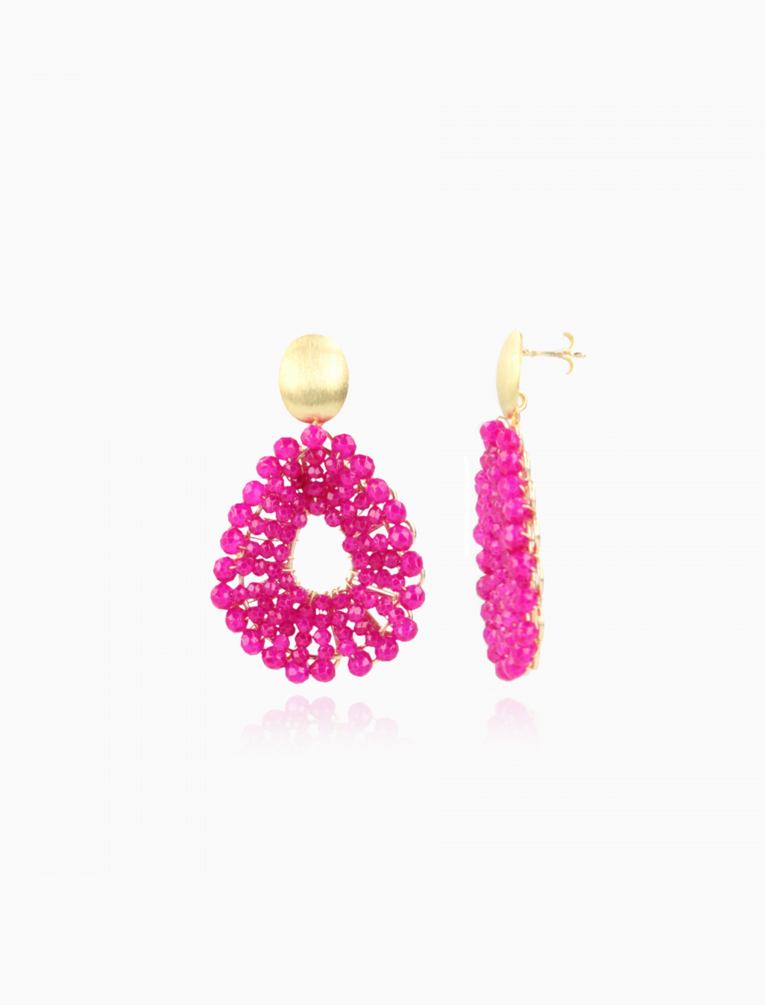 Fuchsia Oorbellen Babs Open Drop S