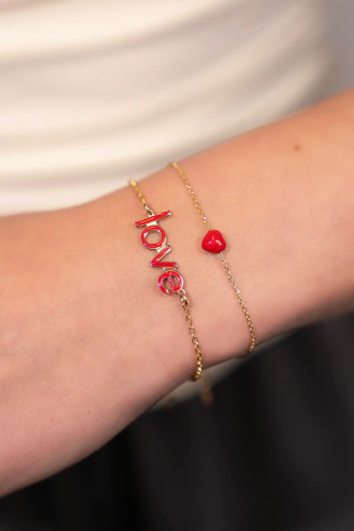 Golden Bracelet letters Love