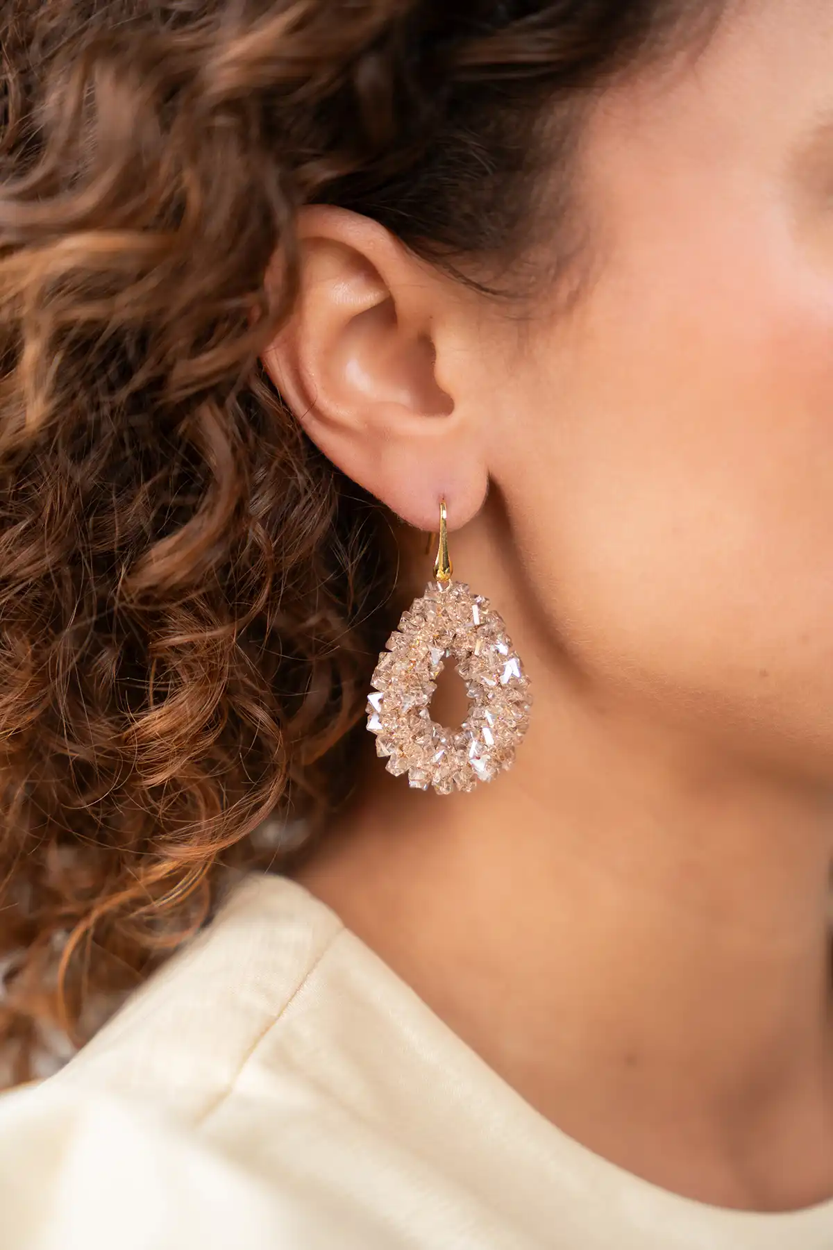 Crystal Nude Earrings Marieke Drop S Raw  lott-theme.productDescriptionPage.SEO.byTheBrand