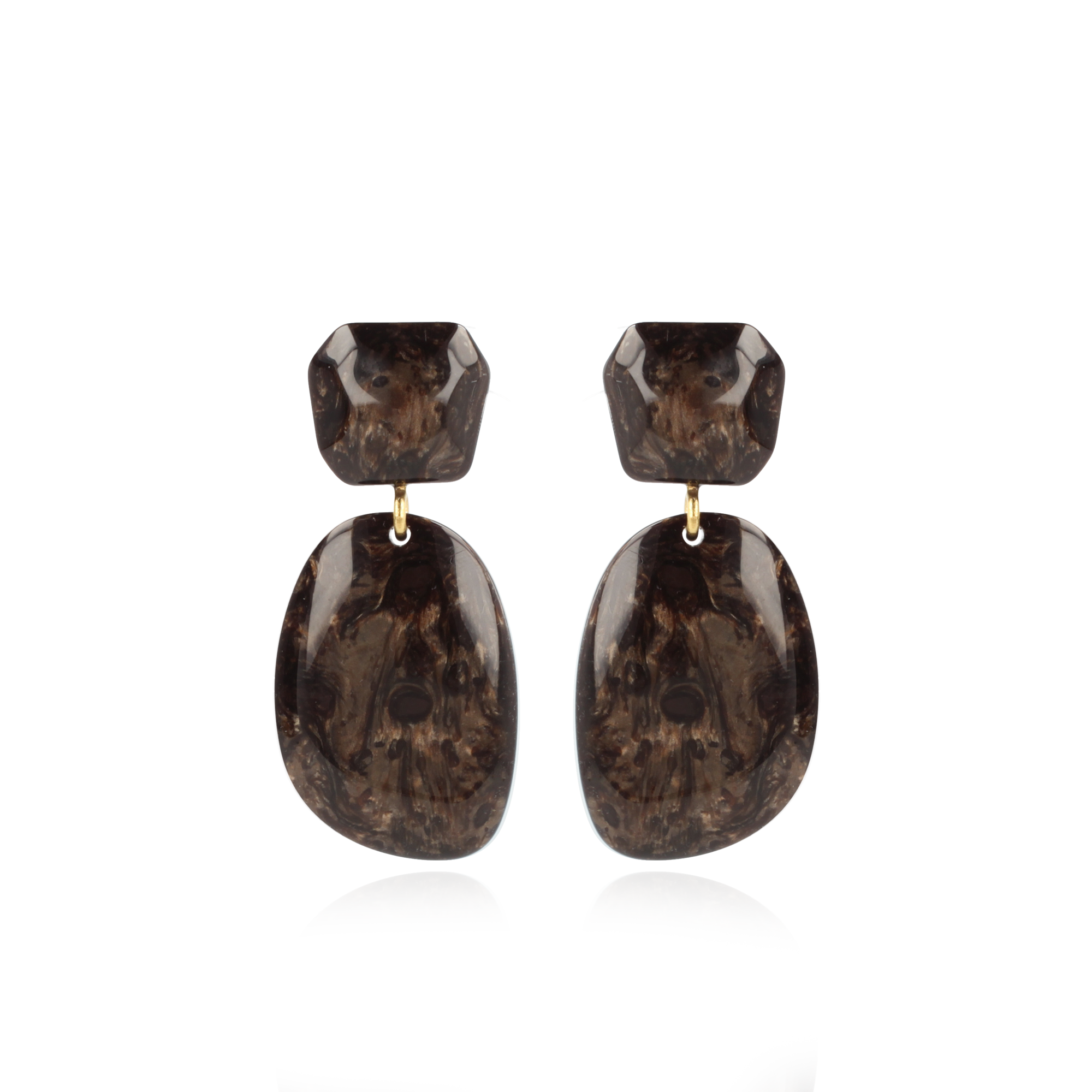 Marble Brown Asymmetrical Double Oval M Resin lott-theme.productDescriptionPage.SEO.byTheBrand