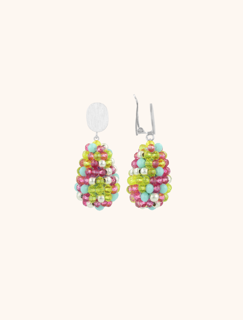 Aquamarin Mix Gold-Ohrringe Amy Cone S Clip