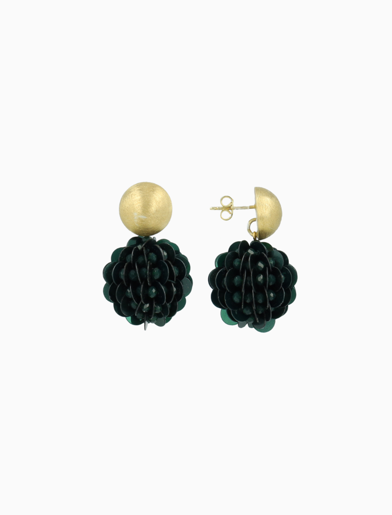 Green Earrings Vlinder Sequin Globe S