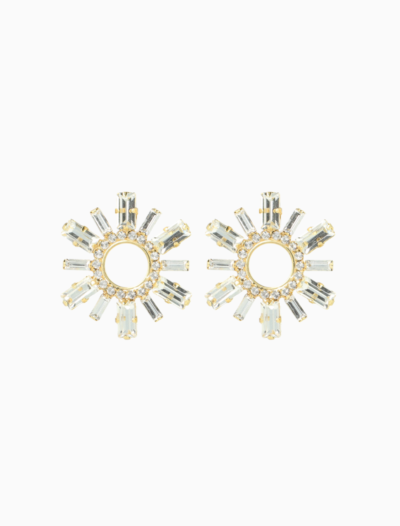 Maura Earrings Small Baguette Crystal